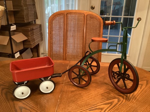 Vtg green metal - vtg, tricycle